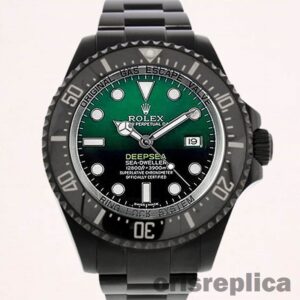 Rolex Replica Deepsea 44mm Men's 116660 Green Dial Black-tone